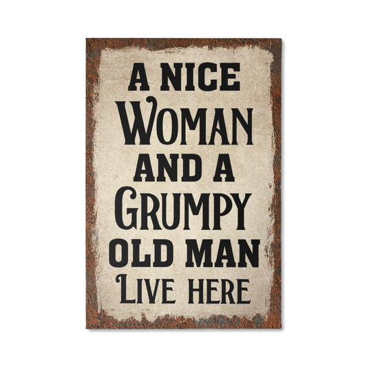 Grumpy Old Man Wall Art – Perfect Gift for Couples with a Sense of Humor