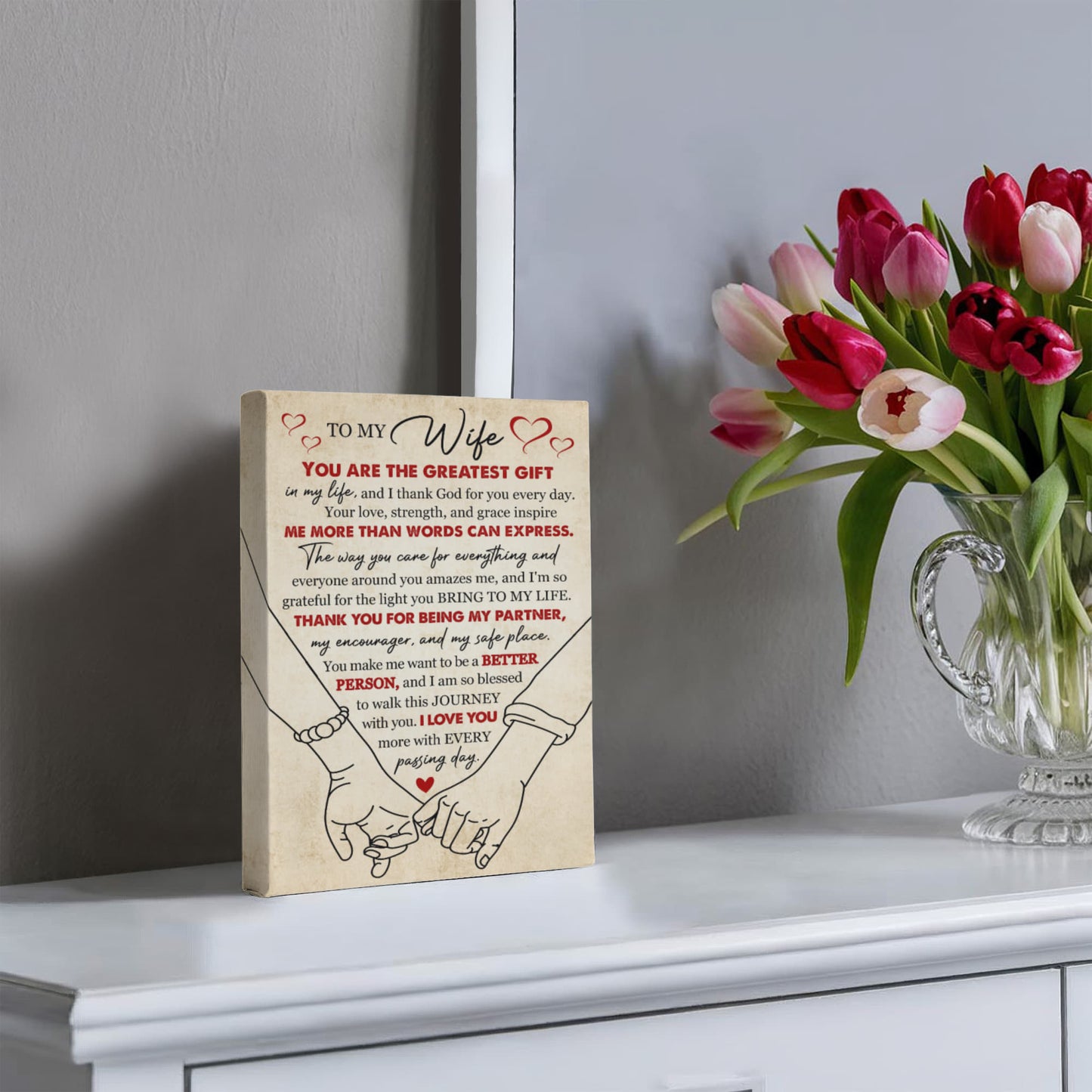 To My Wife – Romantic Wall Art Gift for Her