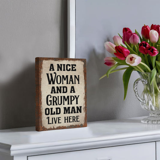 Grumpy Old Man Wall Art – Perfect Gift for Couples with a Sense of Humor