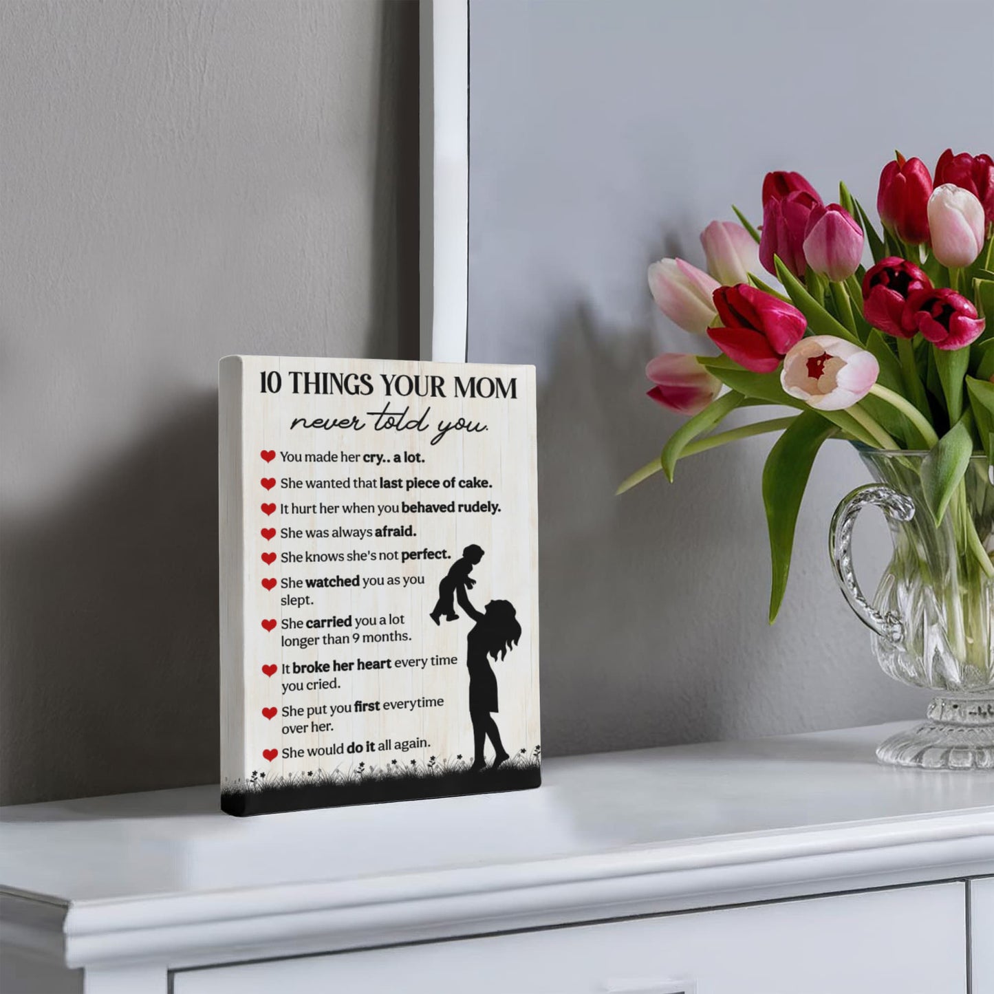 10 Things Mom Never Told You – Emotional Wall Art Gift