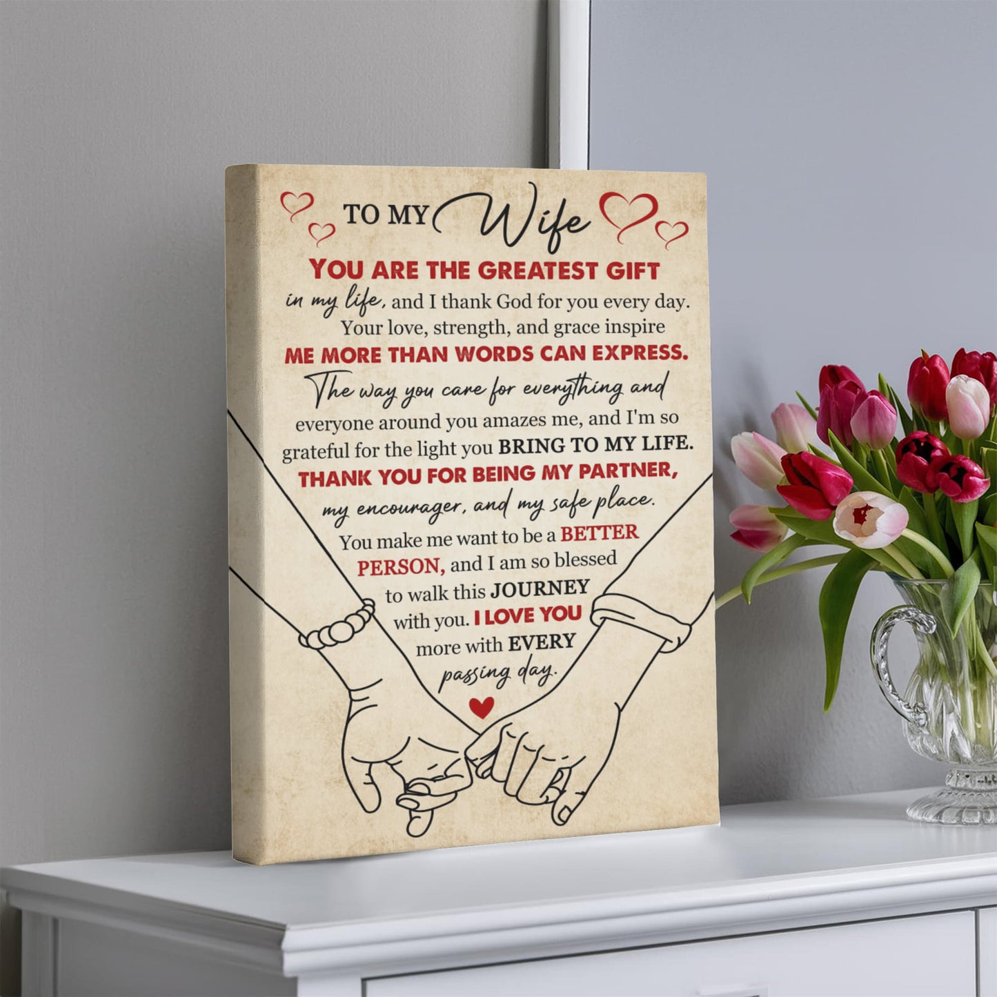 To My Wife – Romantic Wall Art Gift for Her