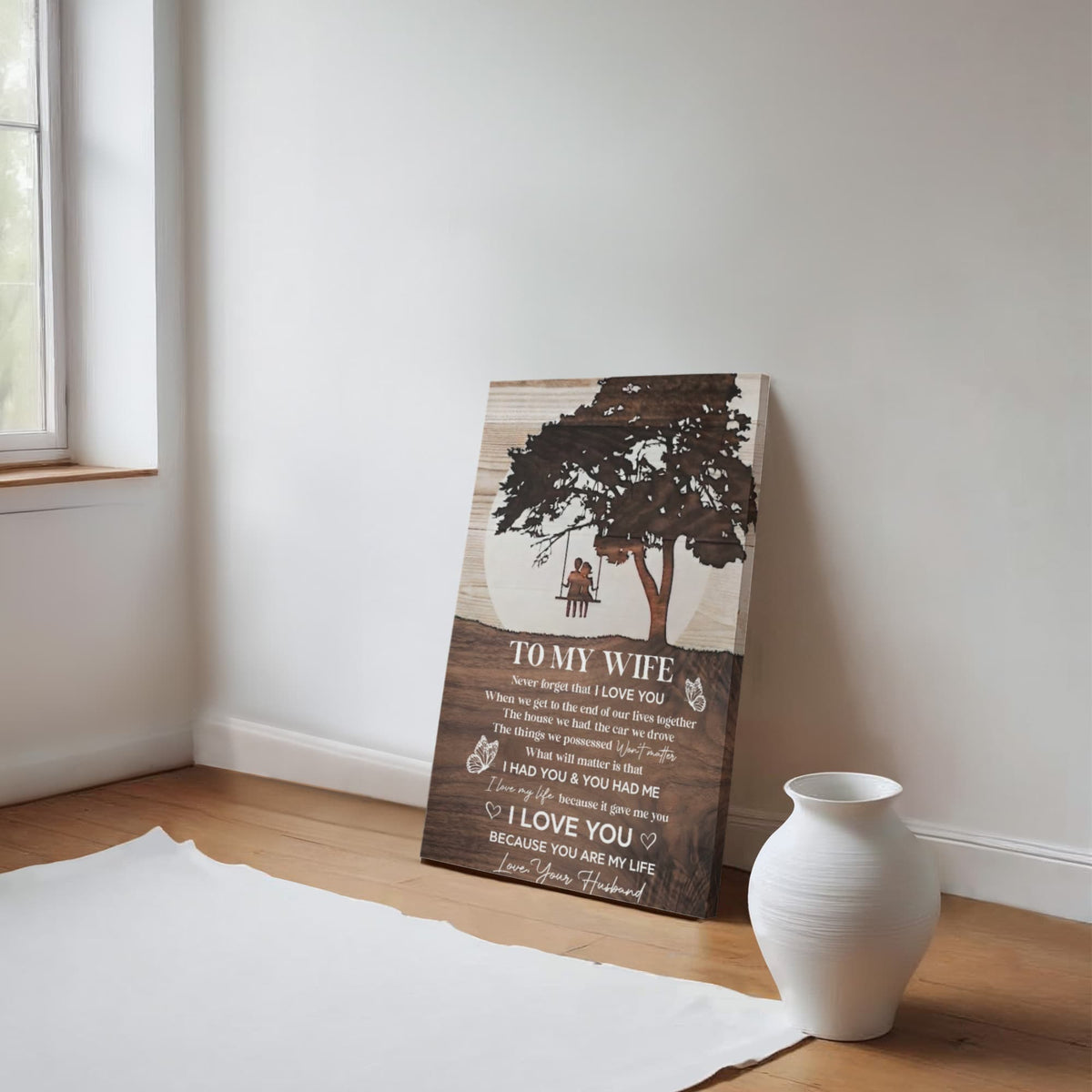 To My Wife – Romantic Canvas Wall Art Gift