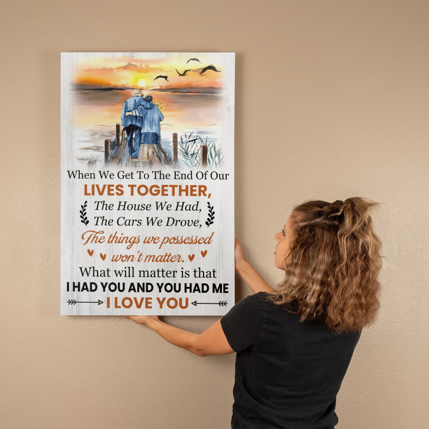 End of Our Lives Together" Wall Art β Romantic Home Decor Gift for Couples