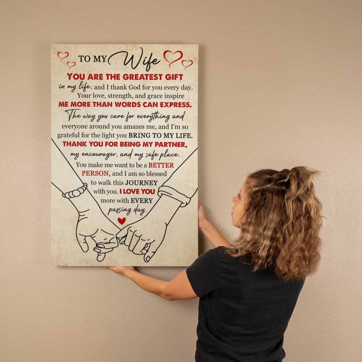 To My Wife – Romantic Wall Art Gift for Her