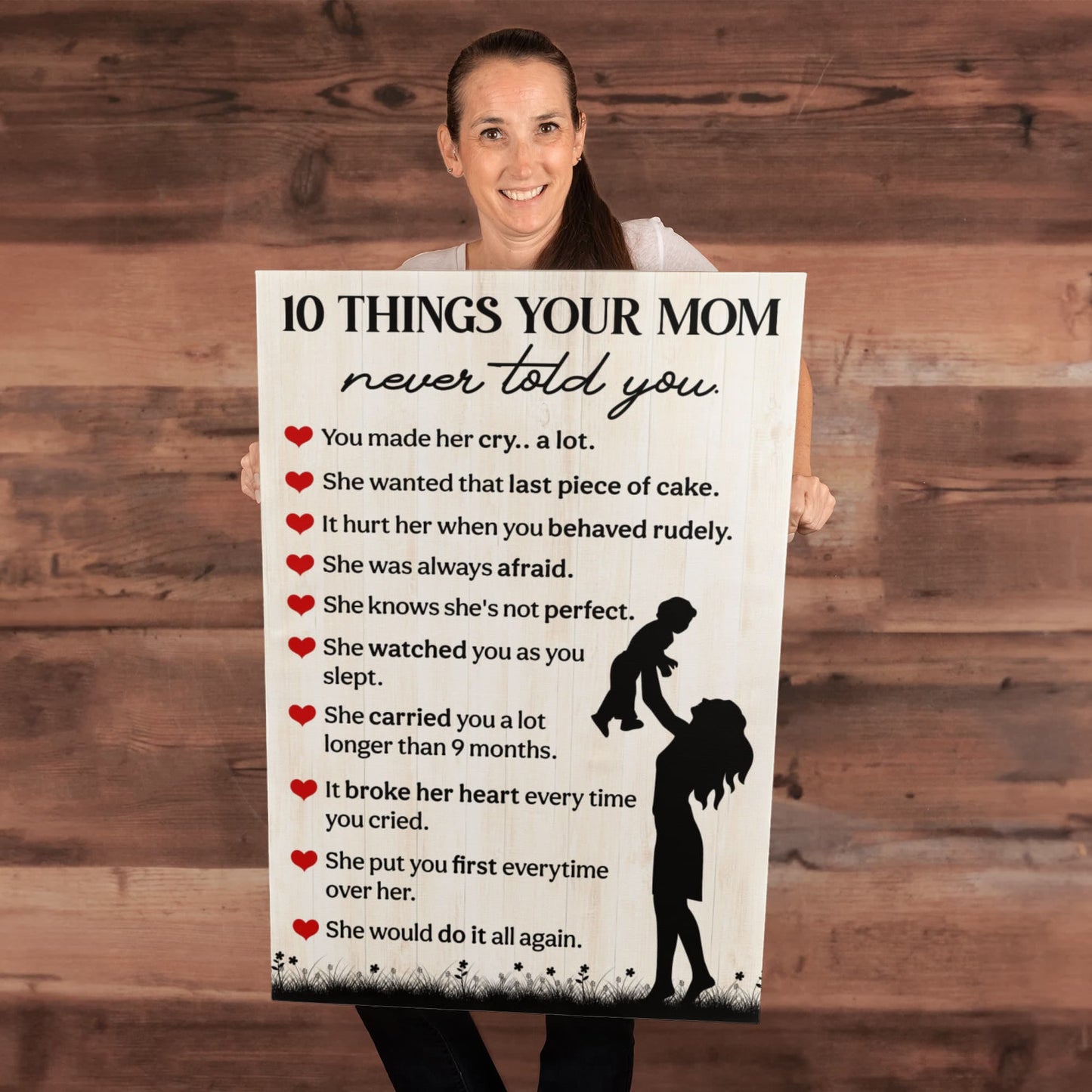 10 Things Mom Never Told You – Emotional Wall Art Gift