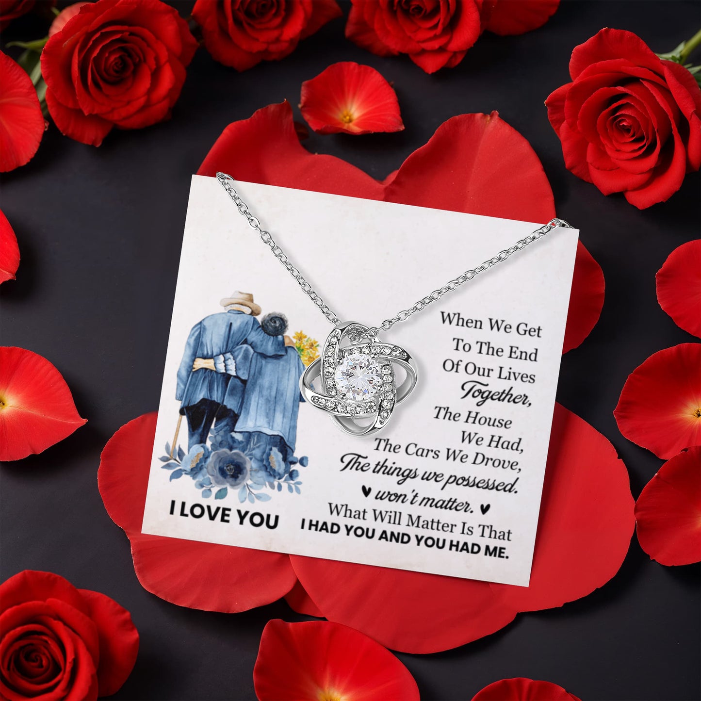 End of Our Lives Together – (Rotating Rose Necklace)