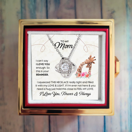 To My Mom – Feel My Love (Rotating Rose Necklace)