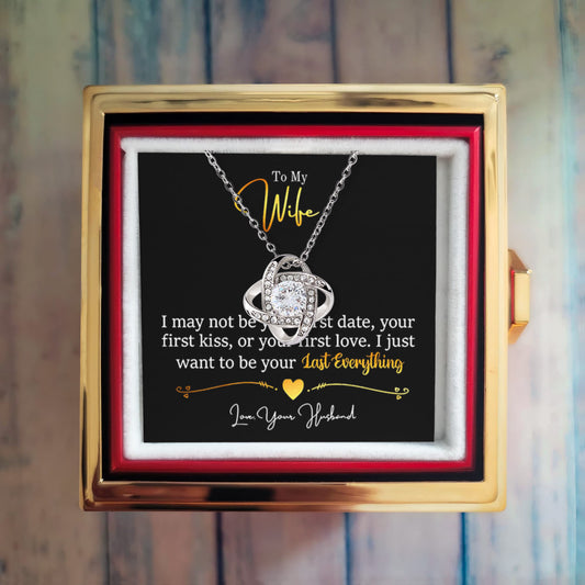 To My Wife – Last Everything (Necklace with Rotating Rose Box)