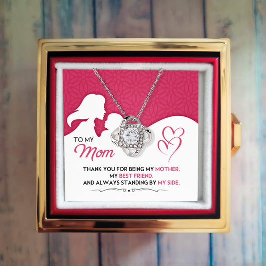 Mom – My Mother, My Best Friend (Rotating Rose Necklace)