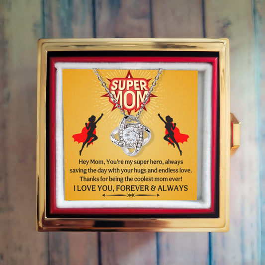 Super Mom – Forever & Always (Rotating Rose Necklace)