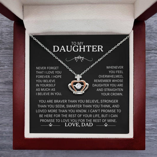 To My Daughter – A Father's Promise (Crown Necklace)