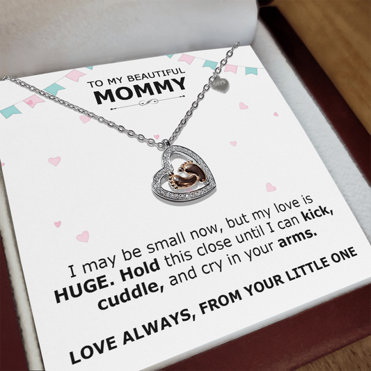 To My Beautiful Mommy – Baby Necklace Gift From Little One