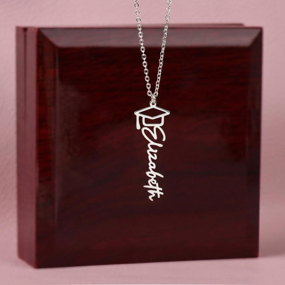 Graduation Name Necklace – Proud of the Person You’ve Become