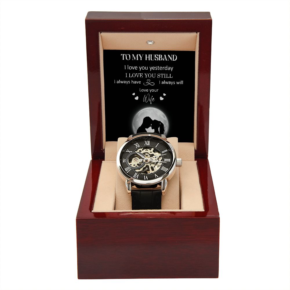 To My Husband - I Love You Yesterday (Men's Watch)