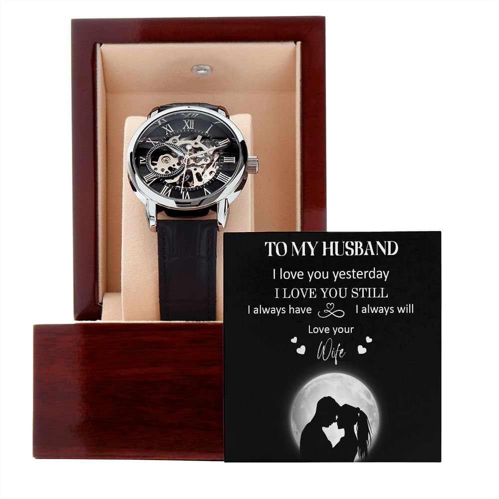 To My Husband - I Love You Yesterday (Men's Watch)