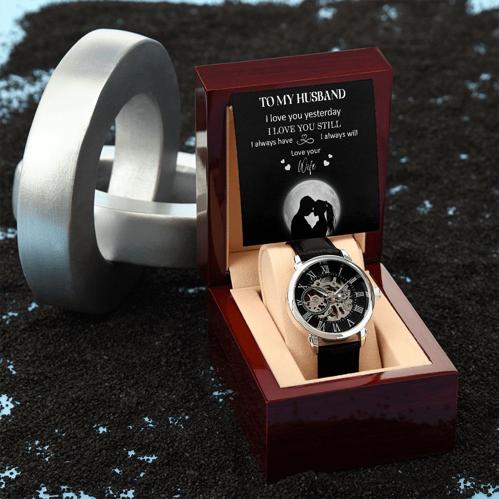 To My Husband - I Love You Yesterday (Men's Watch)