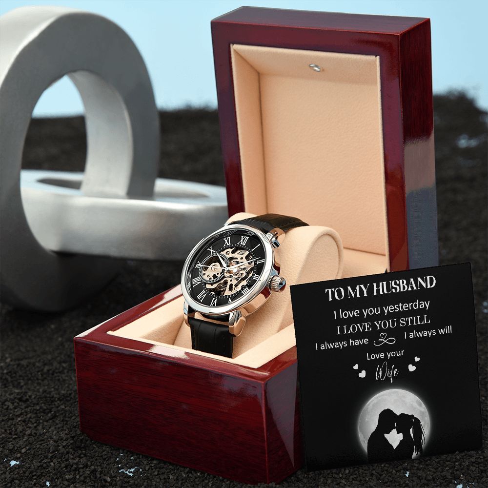 To My Husband - I Love You Yesterday (Men's Watch)