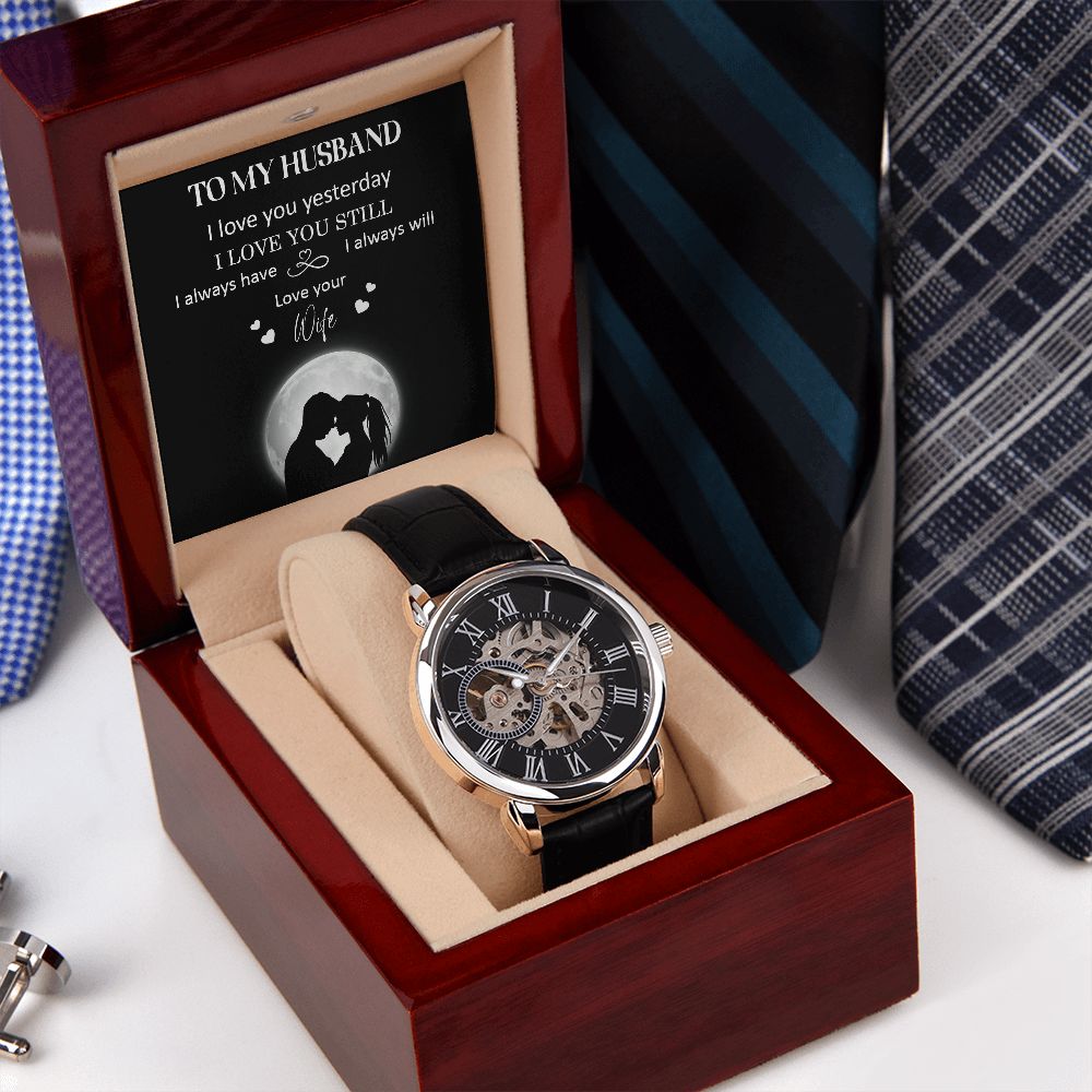 To My Husband - I Love You Yesterday (Men's Watch)