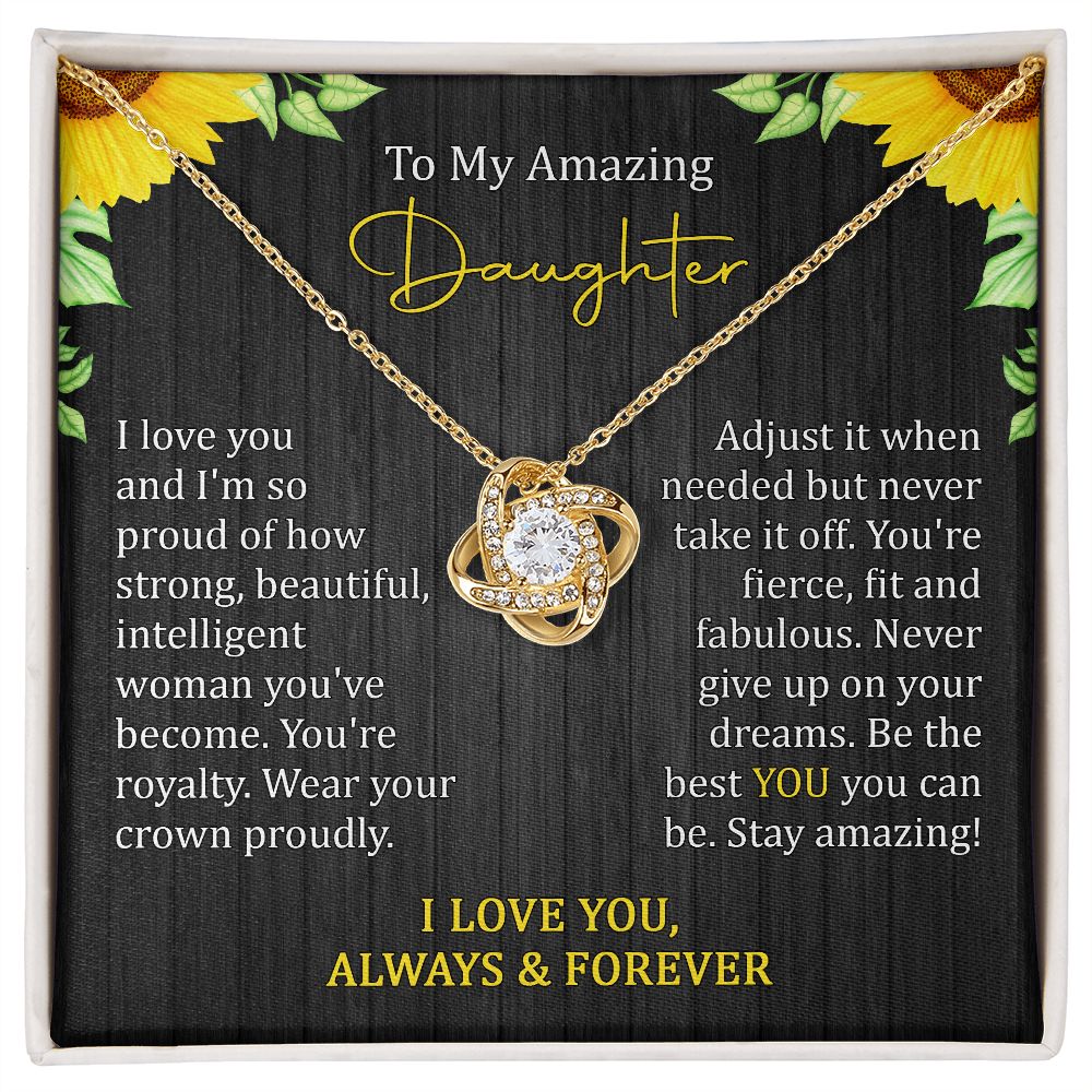 To My Amazing Daughter – I Love You Forever Necklace