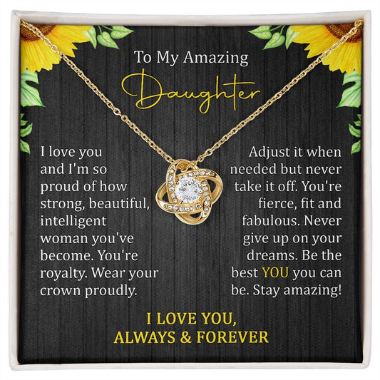 To My Amazing Daughter – I Love You Forever Necklace