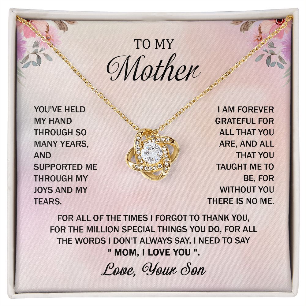 Mother I Love You (Love Knot Necklace)
