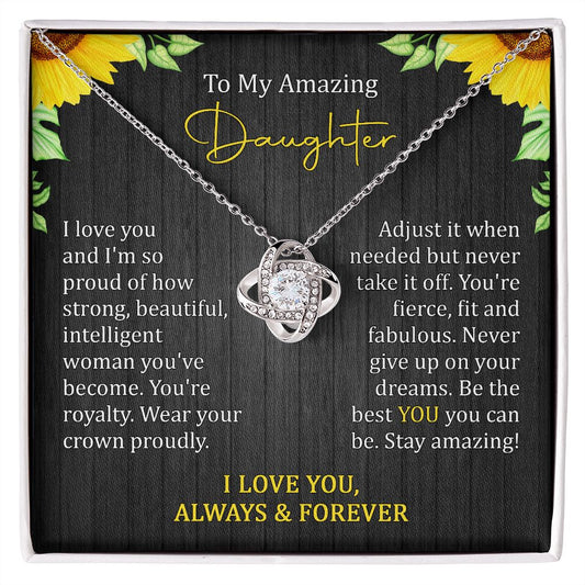 To My Amazing Daughter – I Love You Forever Necklace