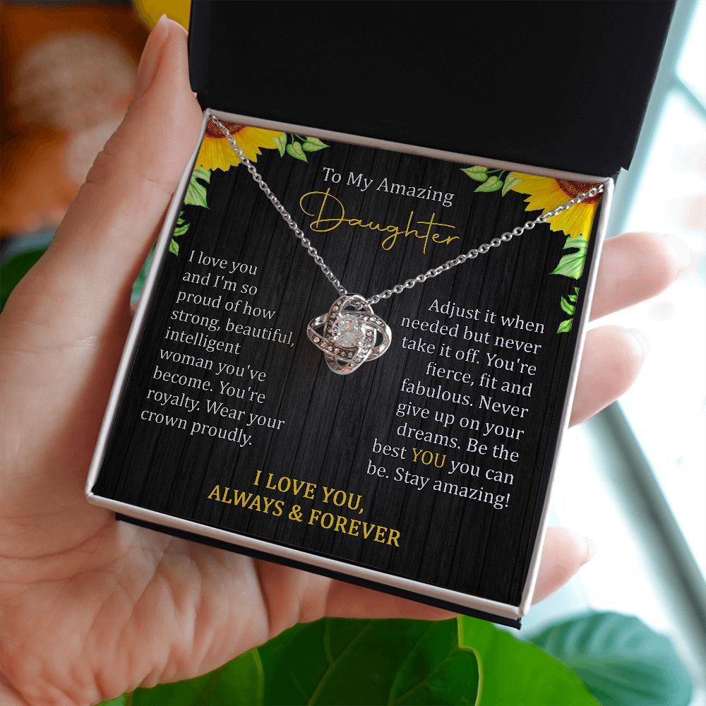 To My Amazing Daughter – I Love You Forever Necklace