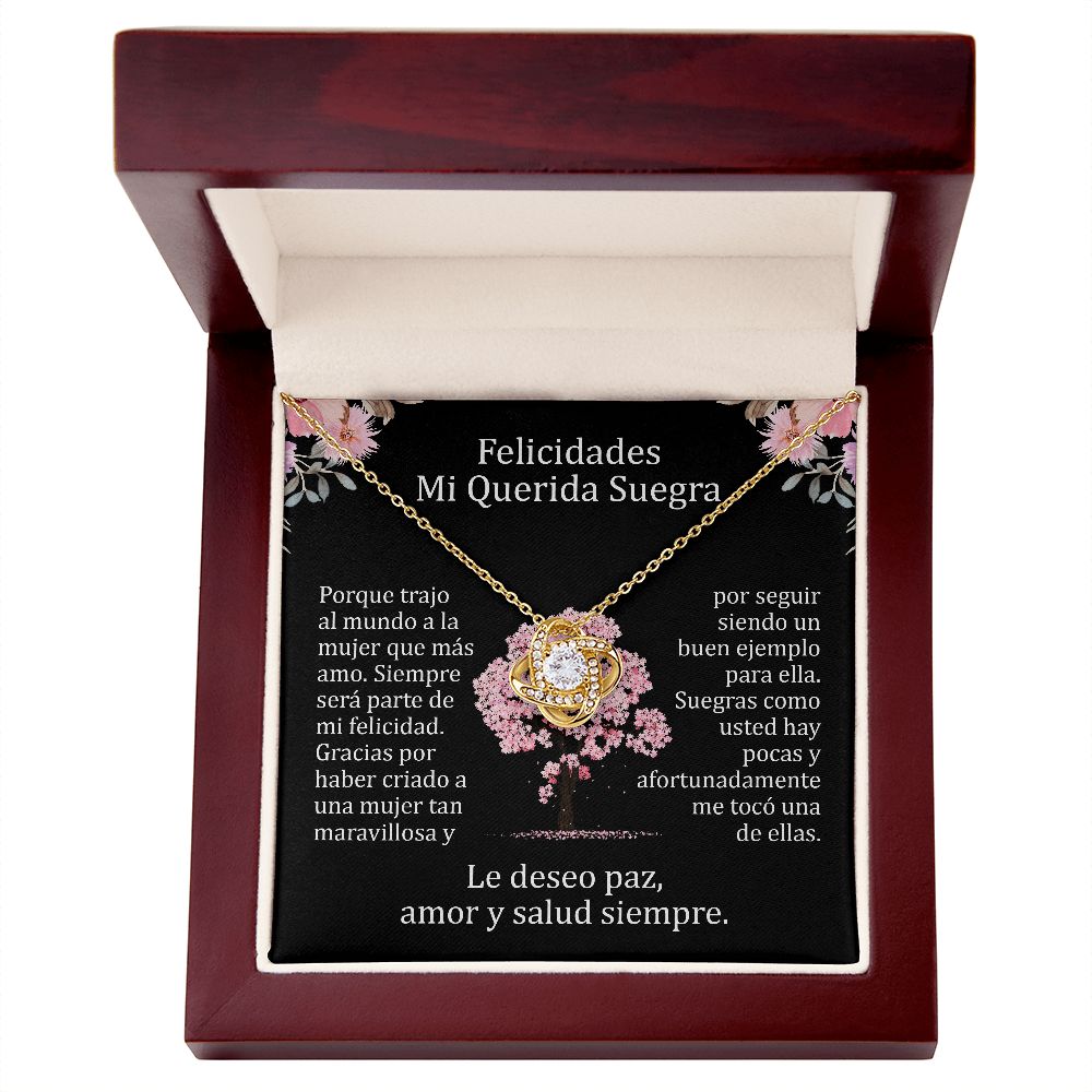 Felicidades Mi Querida Suegra - Le Deseo Paz, Amor Y Salud Siempre (Collar)