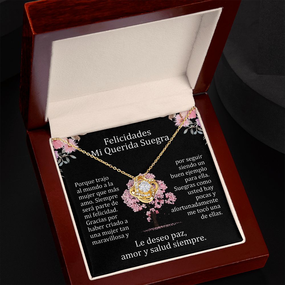 Felicidades Mi Querida Suegra - Le Deseo Paz, Amor Y Salud Siempre (Collar)