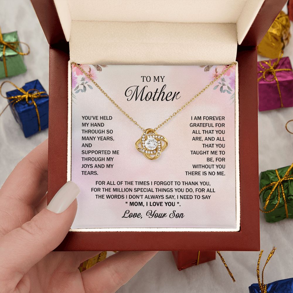 Mother I Love You (Love Knot Necklace)