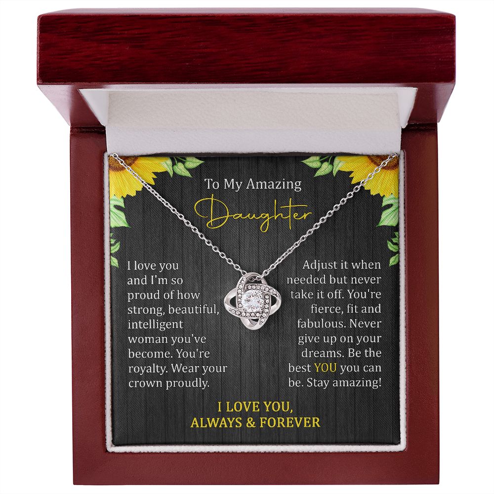 To My Amazing Daughter – I Love You Forever Necklace