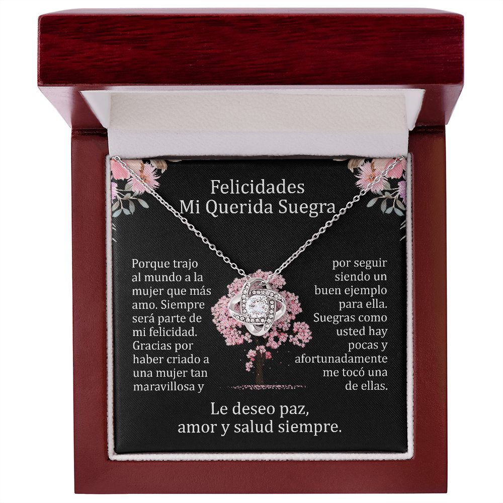 Felicidades Mi Querida Suegra - Le Deseo Paz, Amor Y Salud Siempre (Collar)