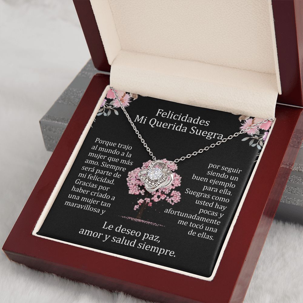 Felicidades Mi Querida Suegra - Le Deseo Paz, Amor Y Salud Siempre (Collar)