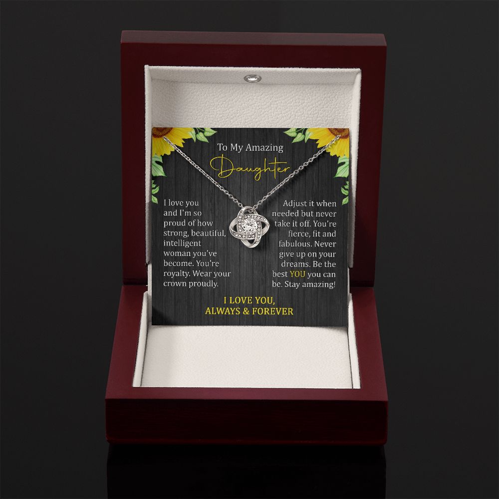To My Amazing Daughter – I Love You Forever Necklace
