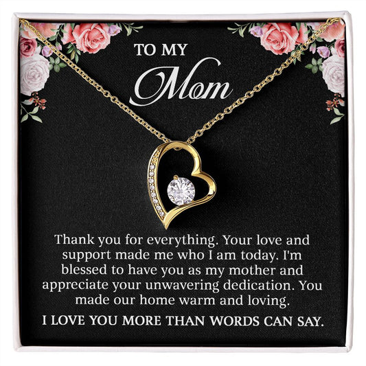 To My Mom - I Love You More Than Words (Necklace)