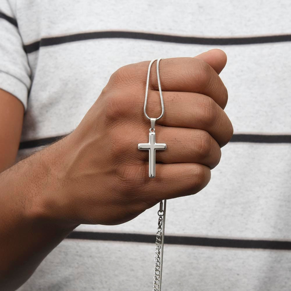 To My Dad - I Love You (Cross Necklace)