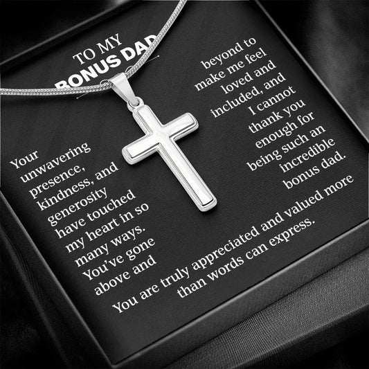 Bonus Dad Gift - You've Gone Above And Beyond (Cross Necklace)