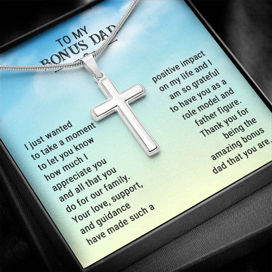 Bonus Dad Gift - Your Love, Support, & Guidance (Cross Necklace)