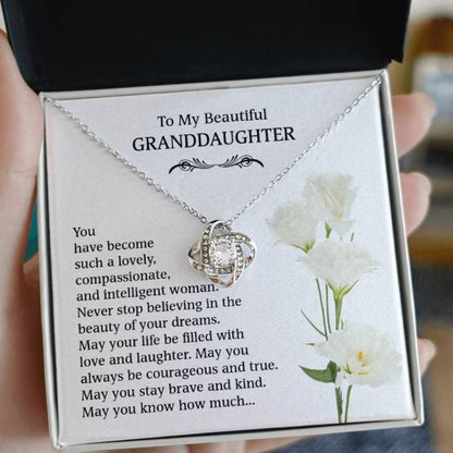 To My Beautiful Granddaughter - Never Stop Believing (Necklace)