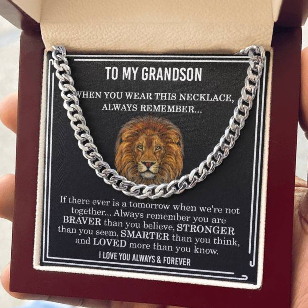 To My Grandson - Always Remember (Cuban Link Chain)