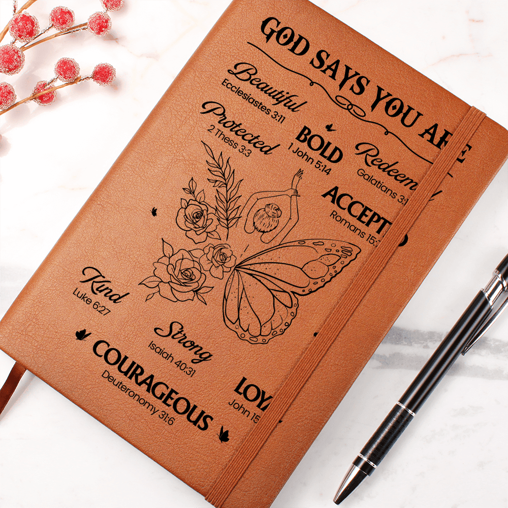 God Says You Are Christian Journal – Gift Wrap Included