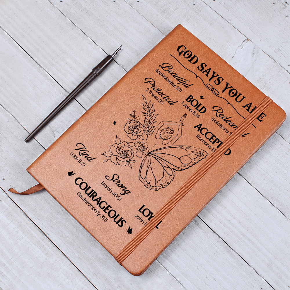God Says You Are Christian Journal – Gift Wrap Included
