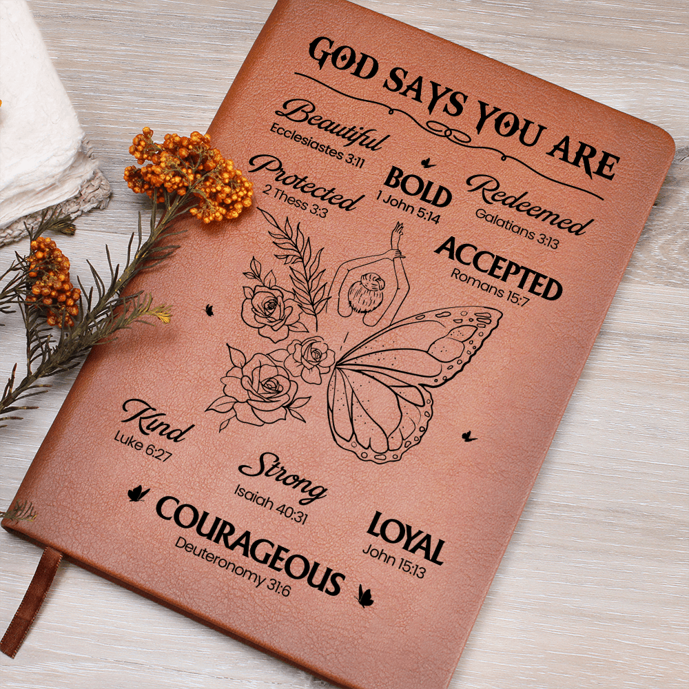 God Says You Are Christian Journal – Gift Wrap Included