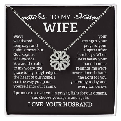To My Wife –Magnetic Hearts Necklace from Husband | God Kept Us Side-by-Side