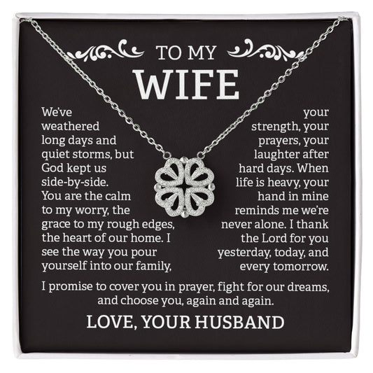To My Wife –Magnetic Hearts Necklace from Husband | God Kept Us Side-by-Side