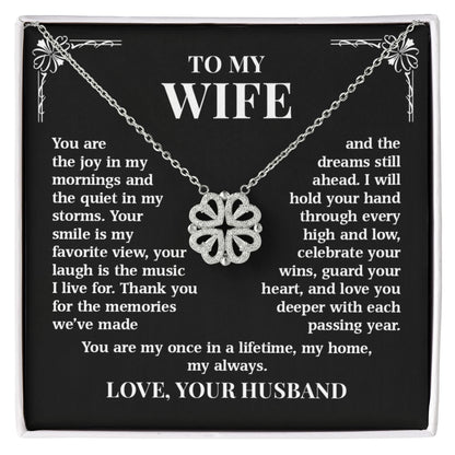 To My Wife –  Magnetic Hearts Necklace  My Home, My Always