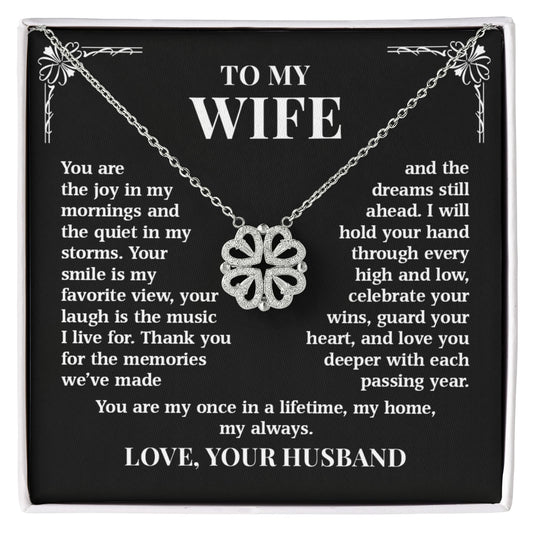 To My Wife –  Magnetic Hearts Necklace  My Home, My Always