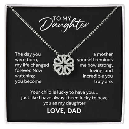 To My Daughter Necklace – The Day You Were Born Gift from Dad