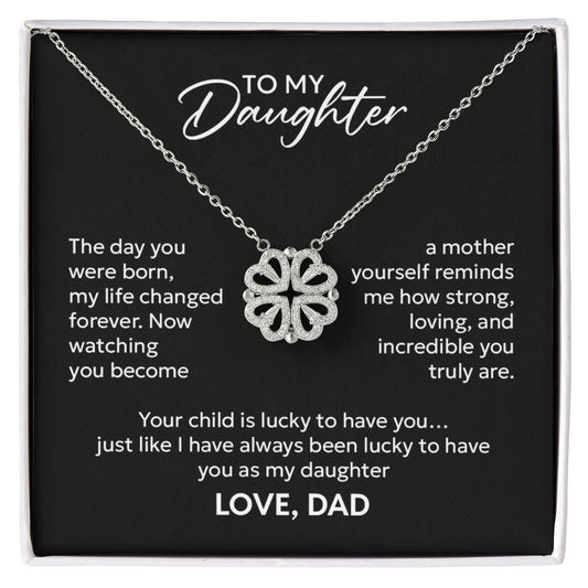 To My Daughter Necklace – The Day You Were Born Gift from Dad