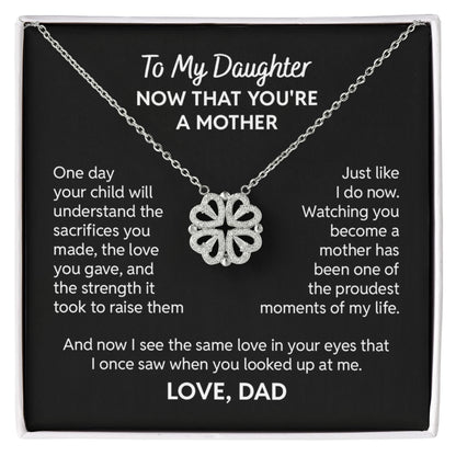 To My Daughter Necklace – Now That You're a Mother Gift | Magnetic Hearts Necklace